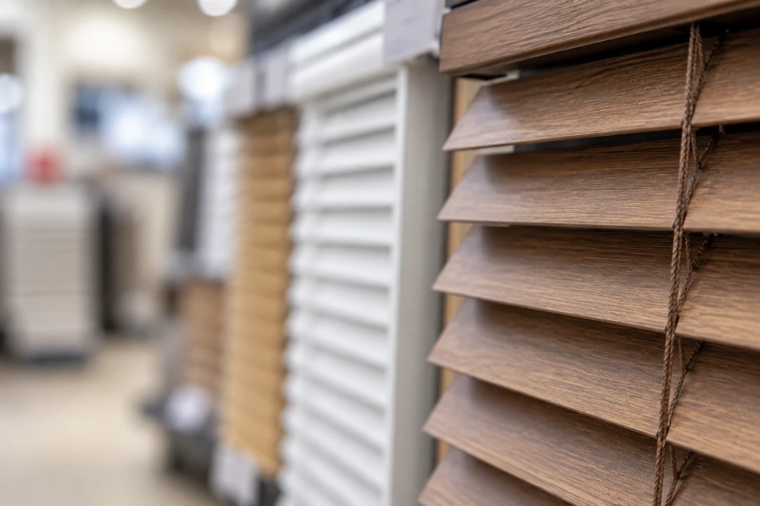 Blinds Shop in Decorah Blinds shop in Decorah, IA featuring a wide selection of window blinds and shades displayed in a bright, organized showroom.